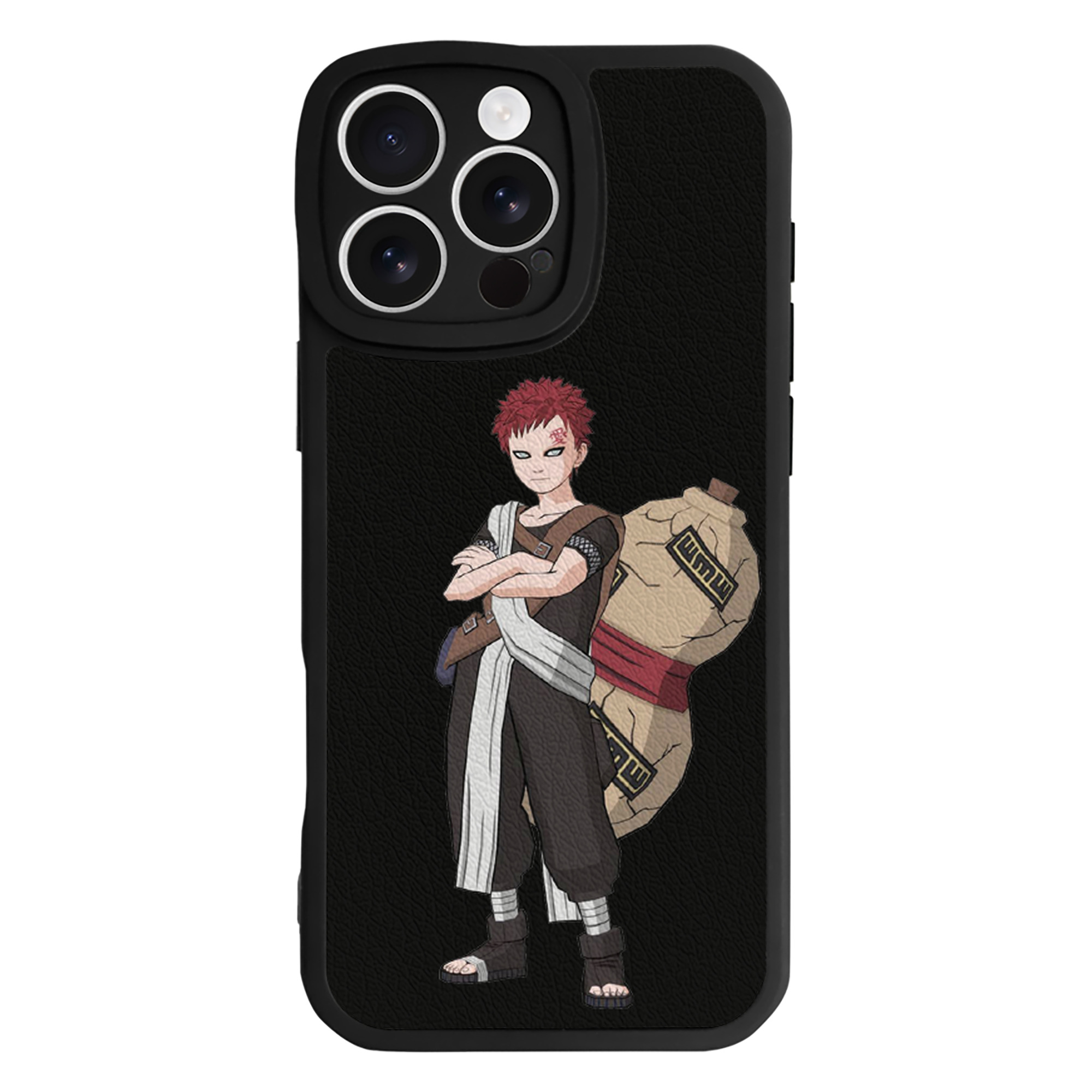 （画像用） NARUTO -ナルト- ガアラ Gaara 【iPhone 16シリーズ対応】シリコンスマホケース（レザー調） 材質：シリコン